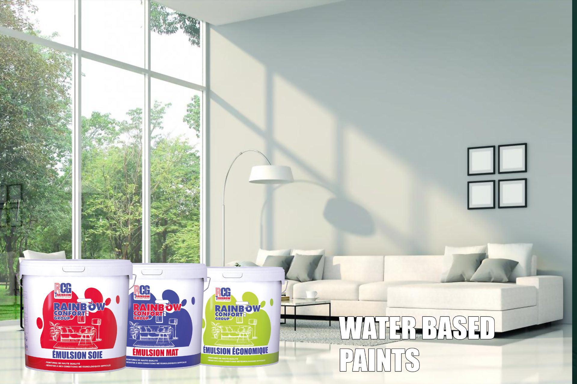 Peintures à base d'eau